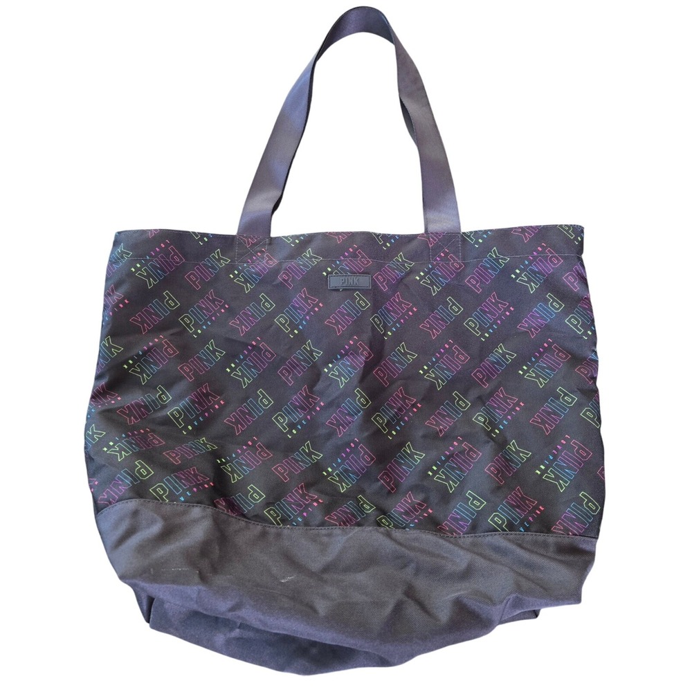 PINK Tote Bag‎ Colorful Logo Travel Gym Beach Shoulder Bag